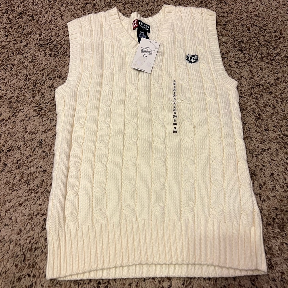 Boys Chaps Sweater Vest Size Small (8)
